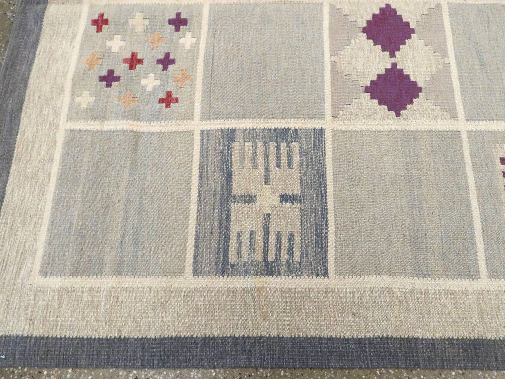 Contemporary Turkish Flat-Weave Swedish Inspired, No.29807 - Galerie Shabab