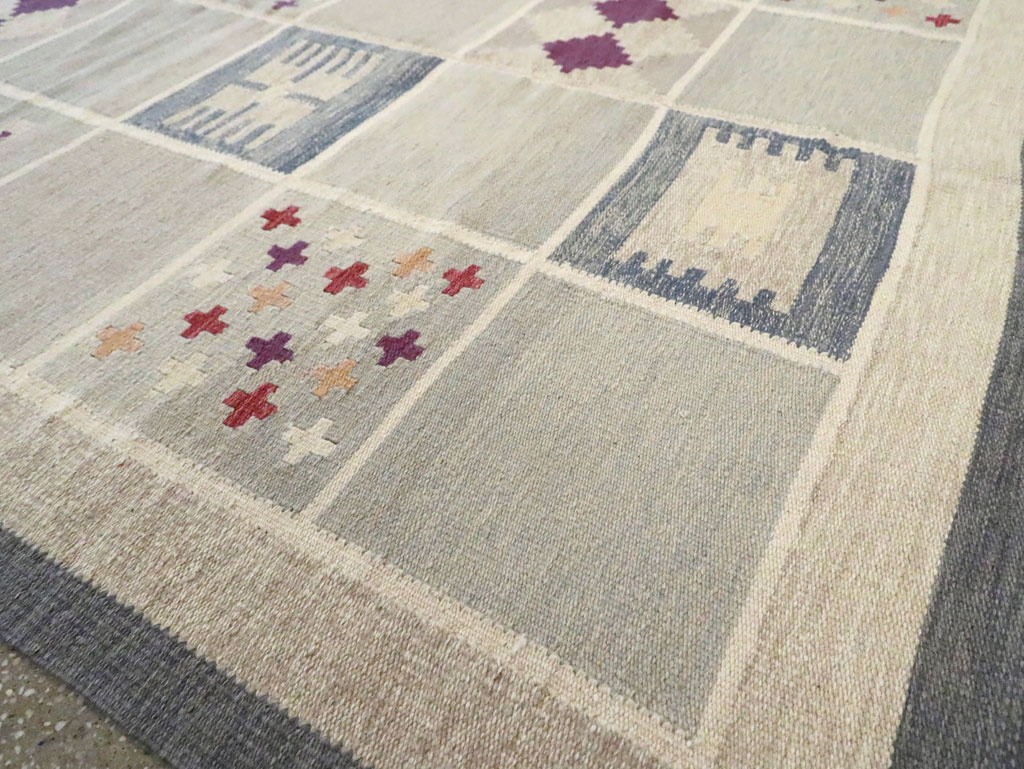 Contemporary Turkish Flat-Weave Swedish Inspired, No.29807 - Galerie Shabab
