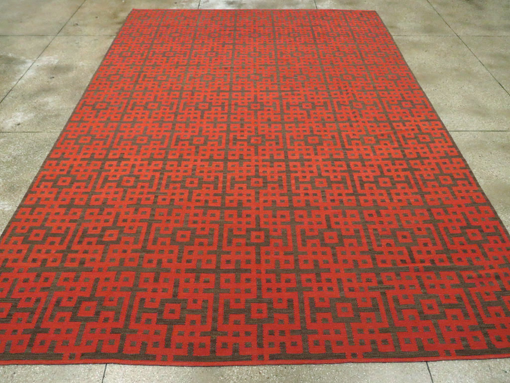Contemporary Room Size Turkish Flatweave Kilim, No.29814 - Galerie Shabab