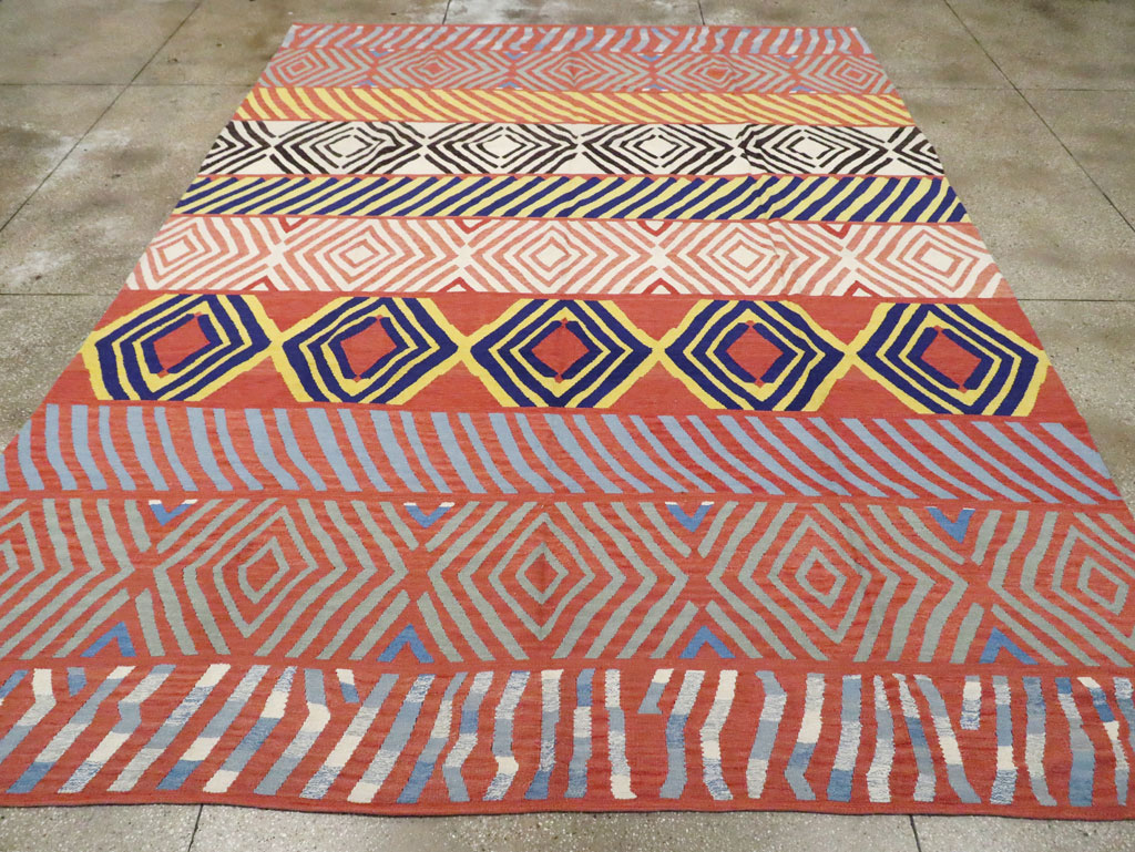 Contemporary Handmade Turkish Flatweave Kilim, No.29815 - Galerie Shabab
