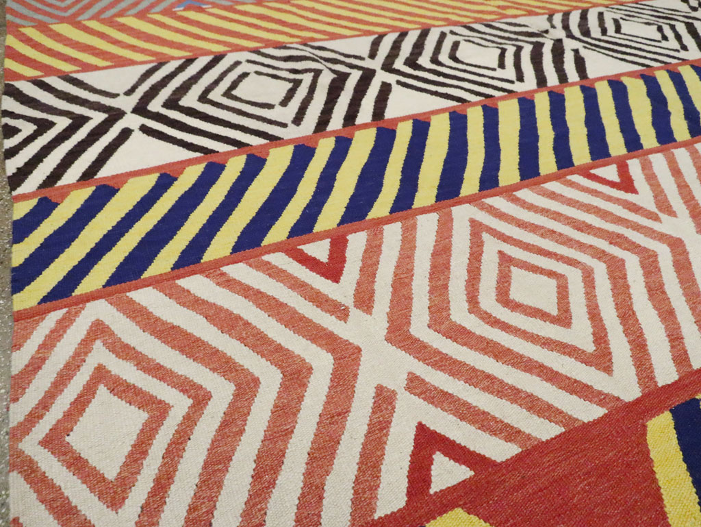 Contemporary Handmade Turkish Flatweave Kilim, No.29815 - Galerie Shabab