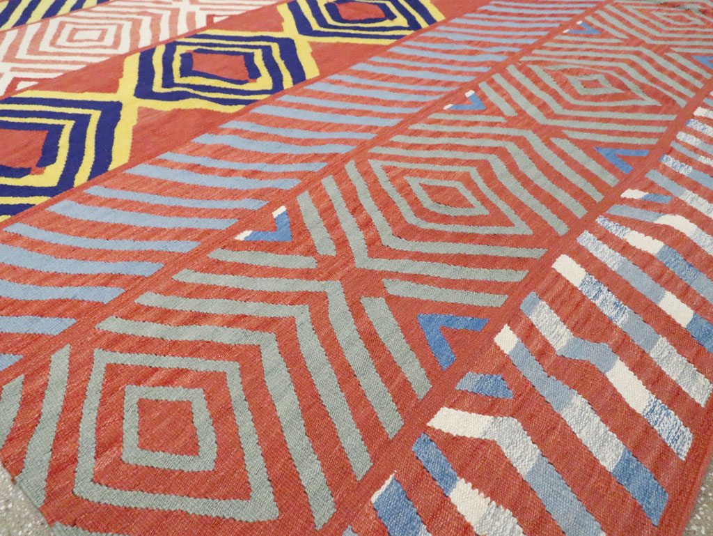 Contemporary Handmade Turkish Flatweave Kilim, No.29815 - Galerie Shabab