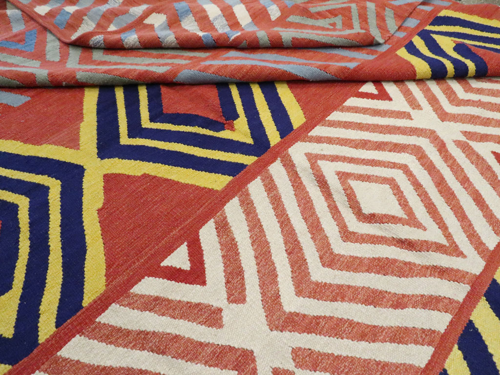Contemporary Handmade Turkish Flatweave Kilim, No.29815 - Galerie Shabab