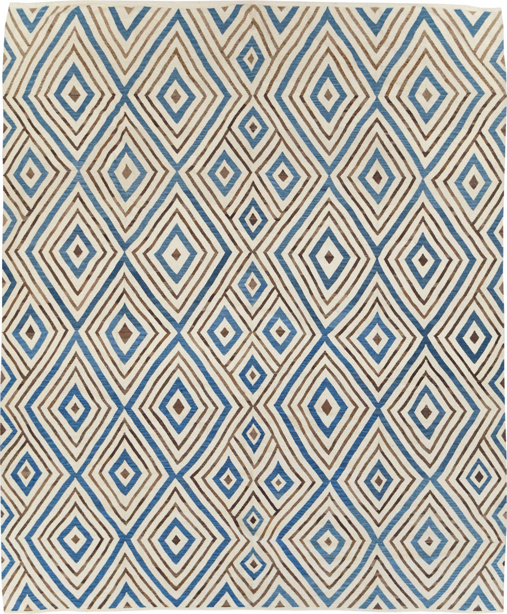 Contemporary Turkish Room Size Flatweave, No.29817 - Galerie Shabab