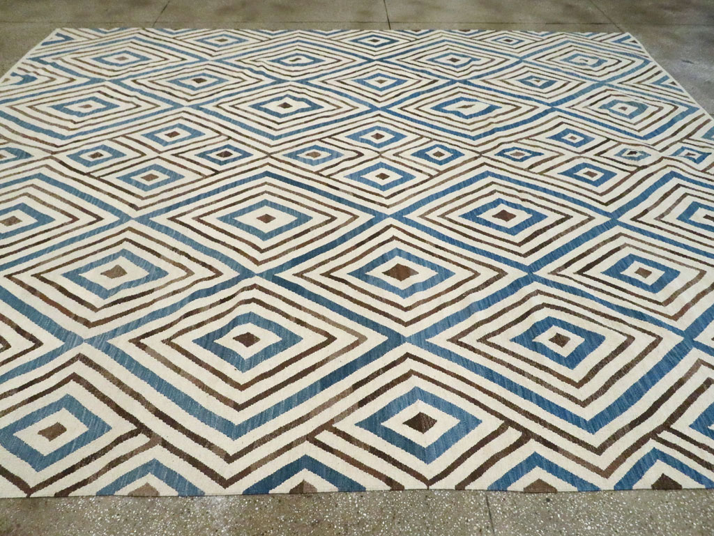 Contemporary Turkish Room Size Flatweave, No.29817 - Galerie Shabab