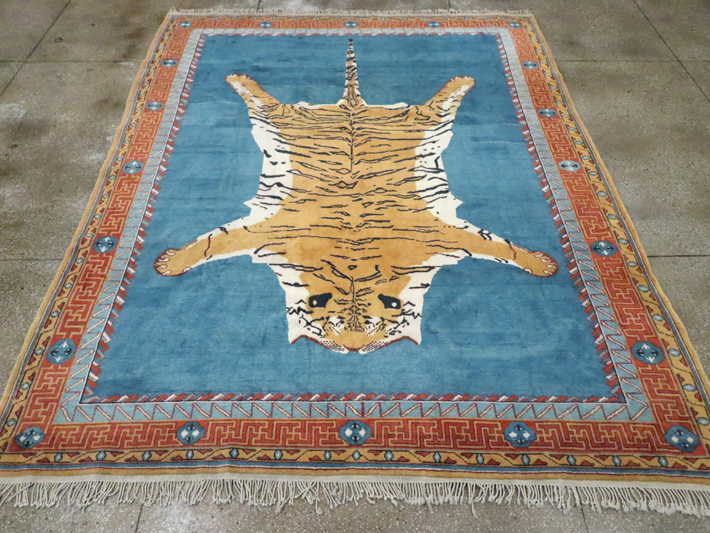 Antique Indian Pictorial Agra Carpet, No.29818 - Galerie Shabab