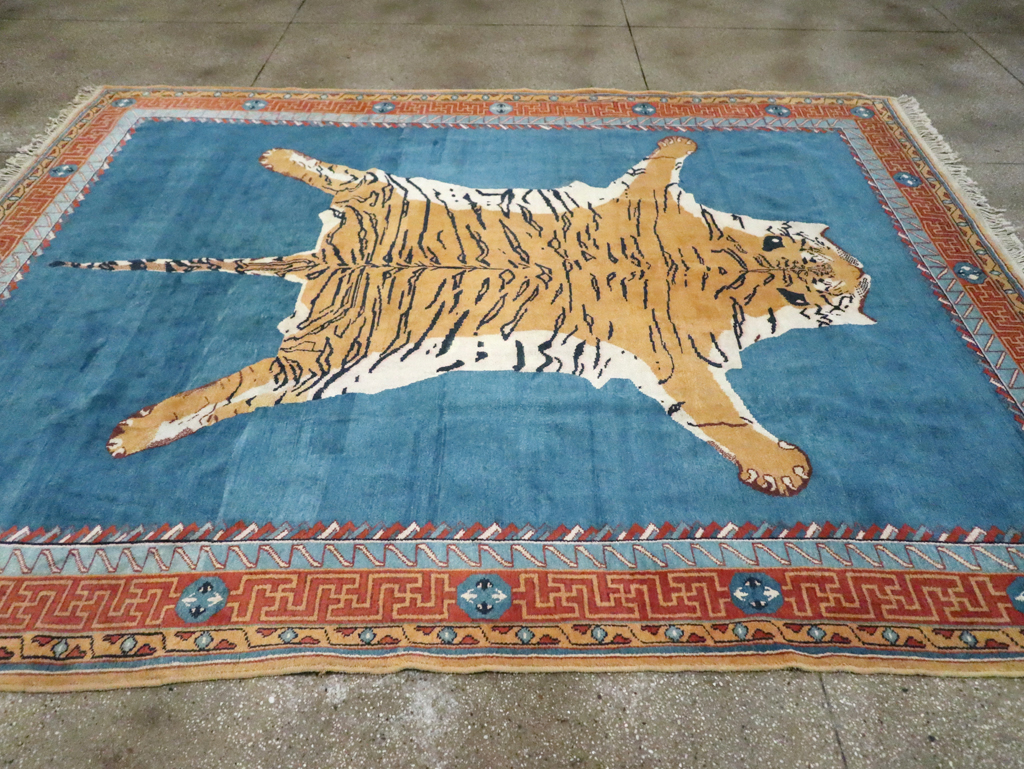 Antique Indian Pictorial Agra Carpet, No.29818 - Galerie Shabab