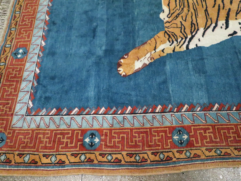 Antique Indian Pictorial Agra Carpet, No.29818 - Galerie Shabab