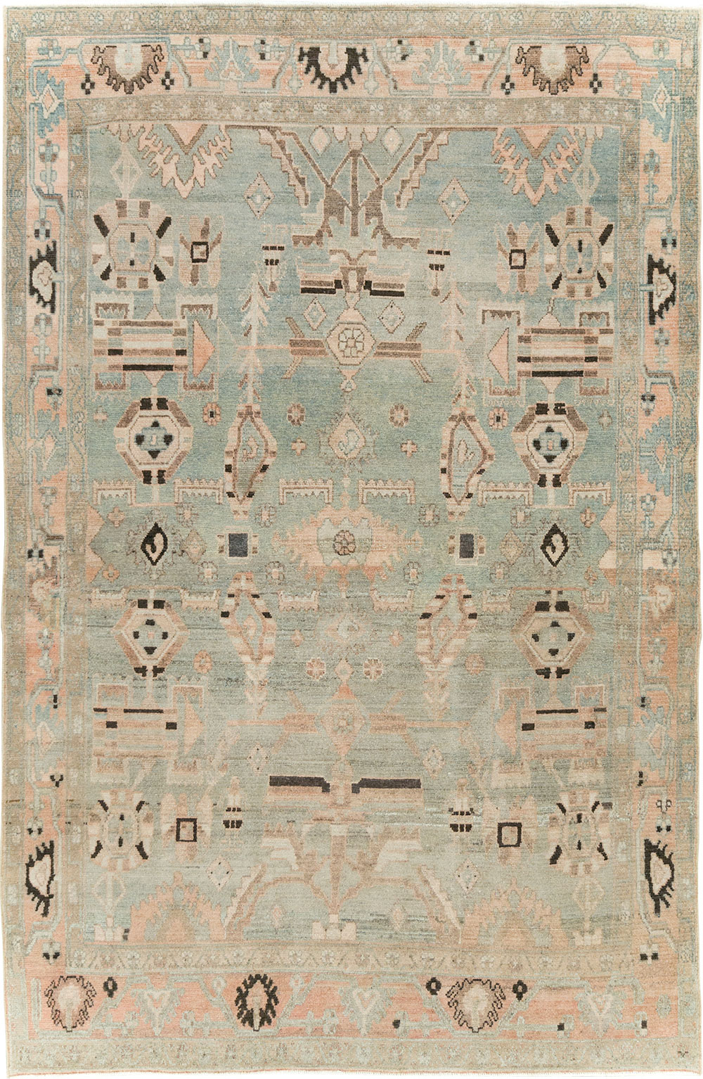 Vintage Persian Malayer Accent Rug, No.29826 - Galerie Shabab