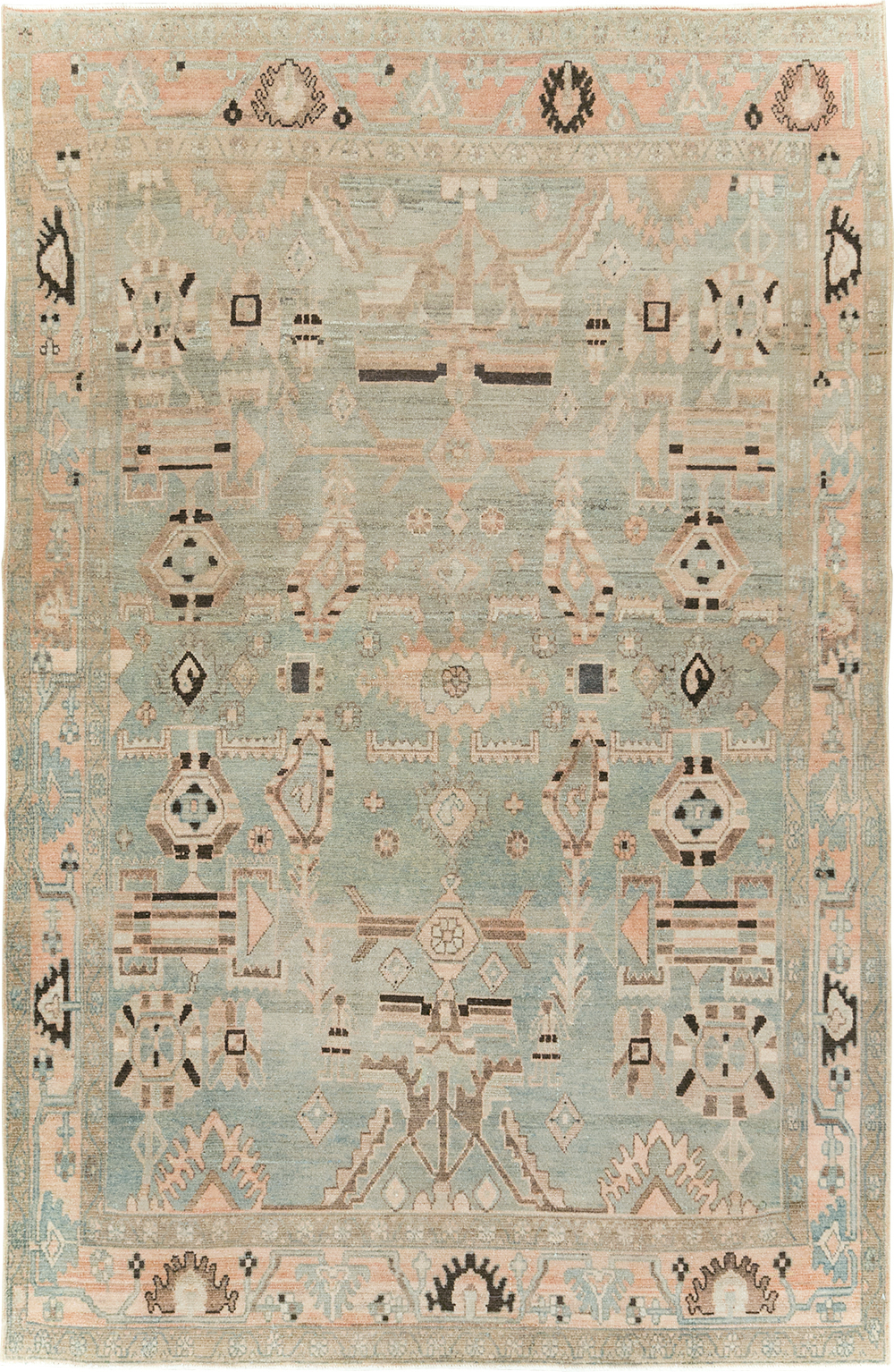 Vintage Persian Malayer Accent Rug, No.29826 - Galerie Shabab