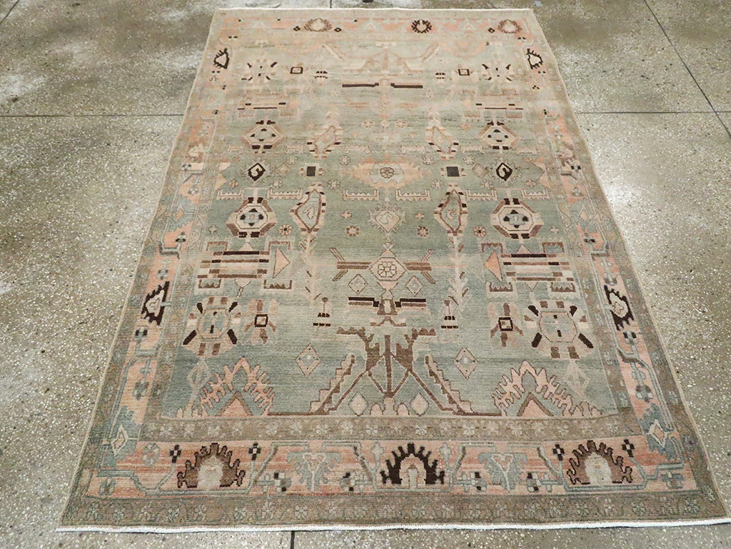 Vintage Persian Malayer Accent Rug, No.29826 - Galerie Shabab