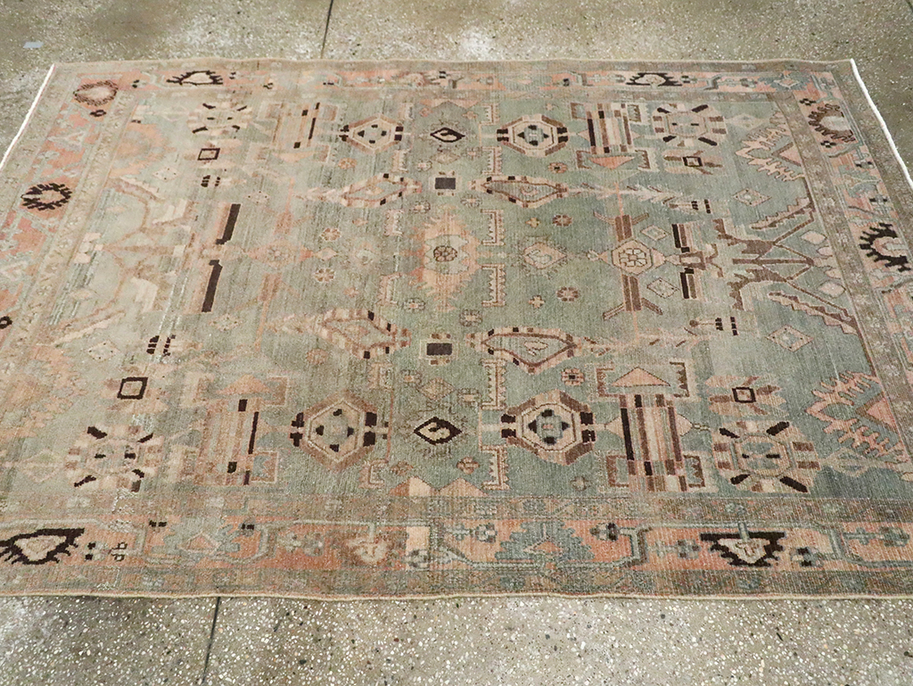 Vintage Persian Malayer Accent Rug, No.29826 - Galerie Shabab