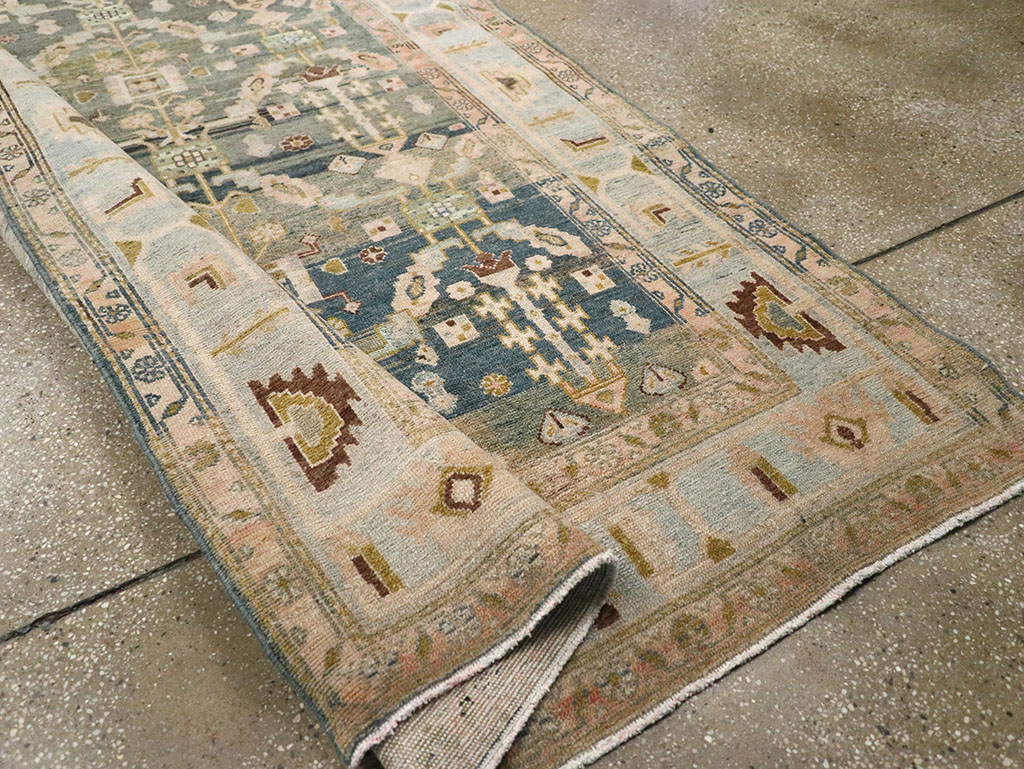 Antique Persian Malayer Wide Gallery Runner, No.29850 - Galerie Shabab
