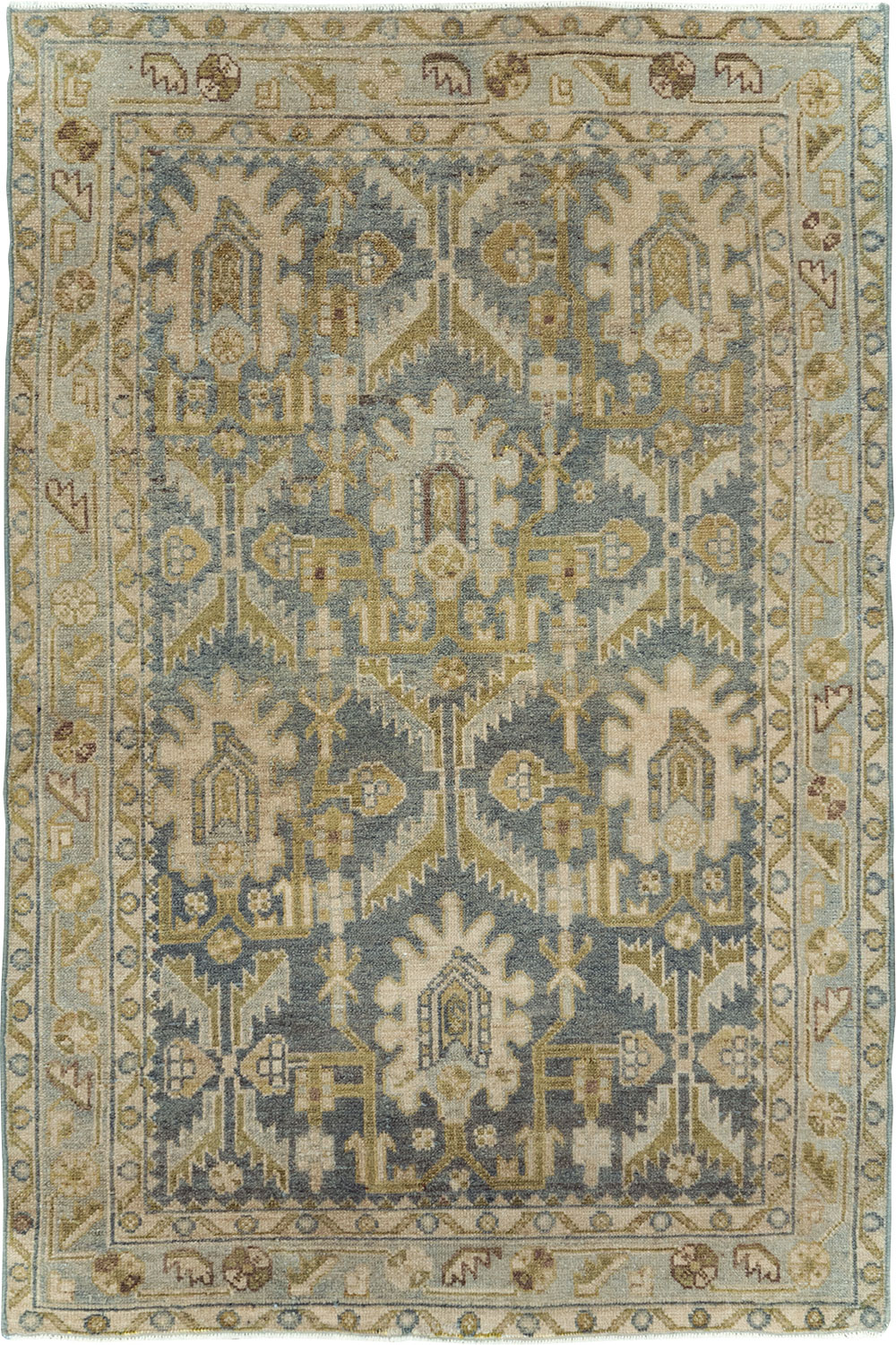Vintage Persian Malayer Throw Rug, No.29867 - Galerie Shabab