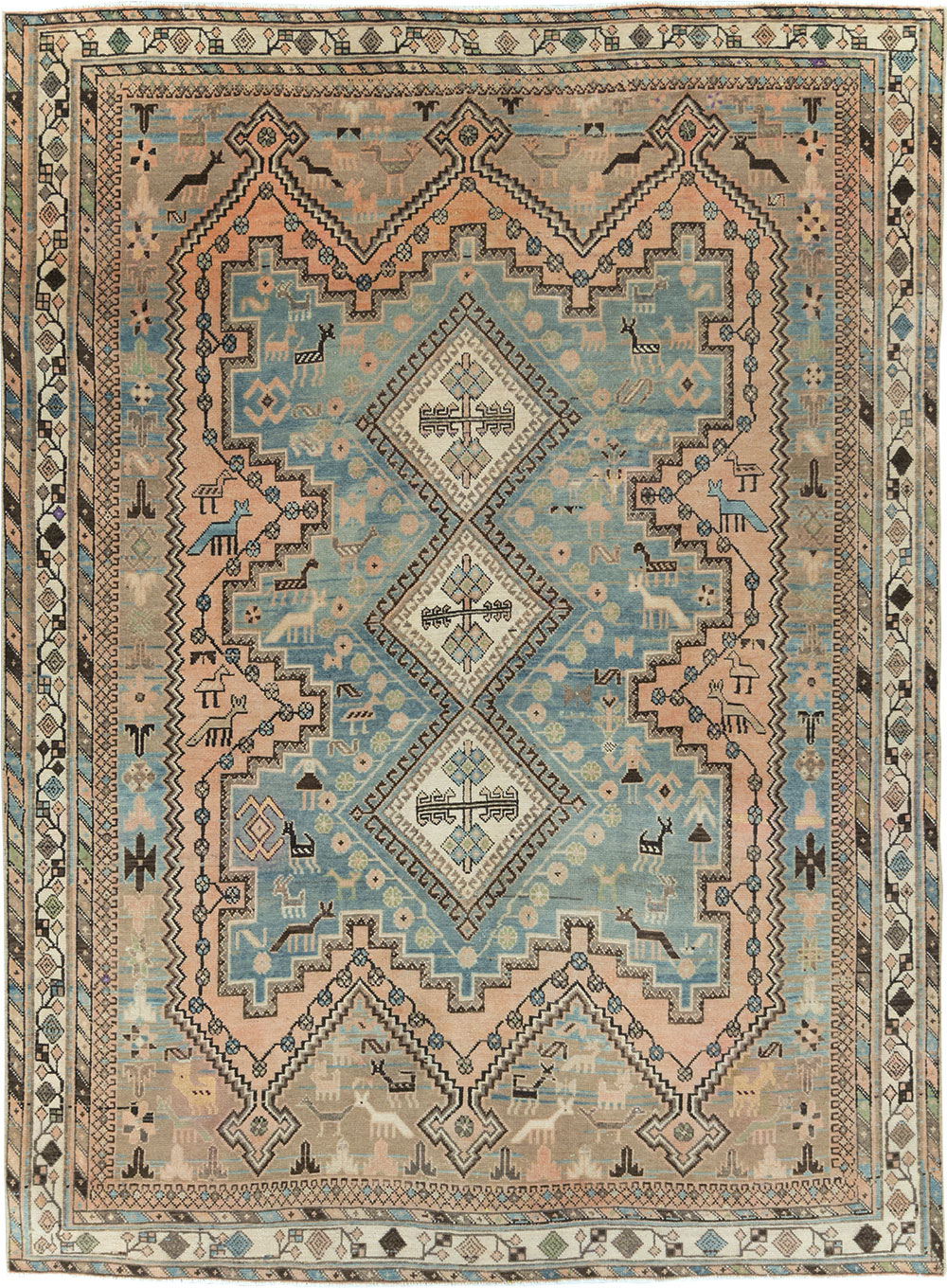 Vintage Persian Afshar Accent Rug, No.29869 - Galerie Shabab