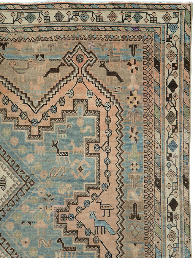 Vintage Persian Afshar Accent Rug, No.29869 - Galerie Shabab