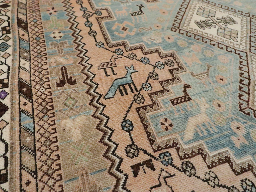 Vintage Persian Afshar Accent Rug, No.29869 - Galerie Shabab