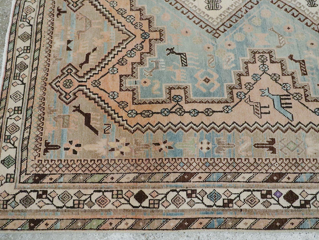 Vintage Persian Afshar Accent Rug, No.29869 - Galerie Shabab