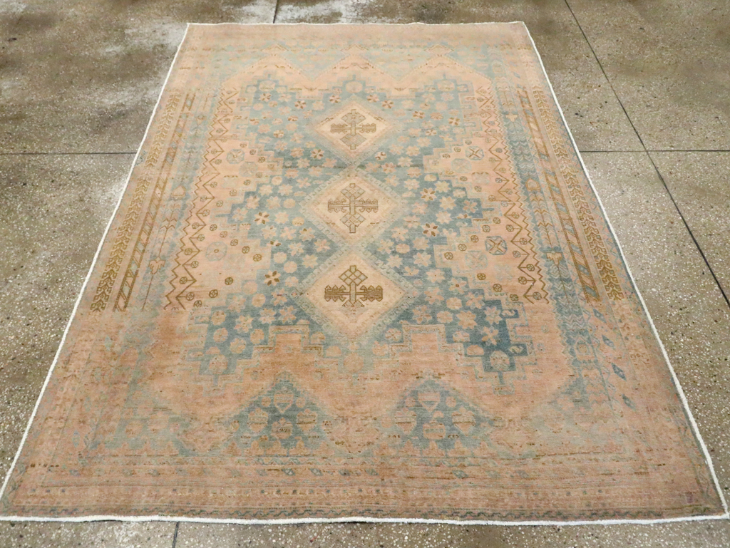 Vintage Persian Afshar Accent Rug, No.29875 - Galerie Shabab