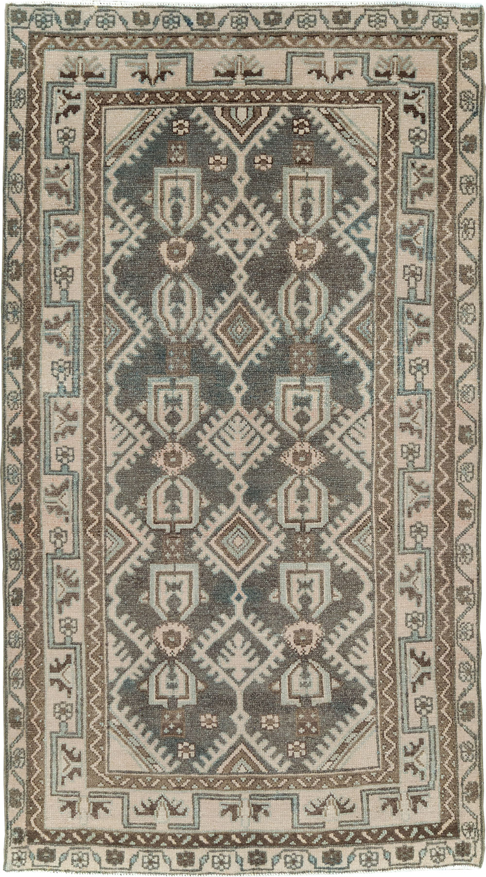 Vintage Persian Malayer Throw Rug, No.29884 - Galerie Shabab