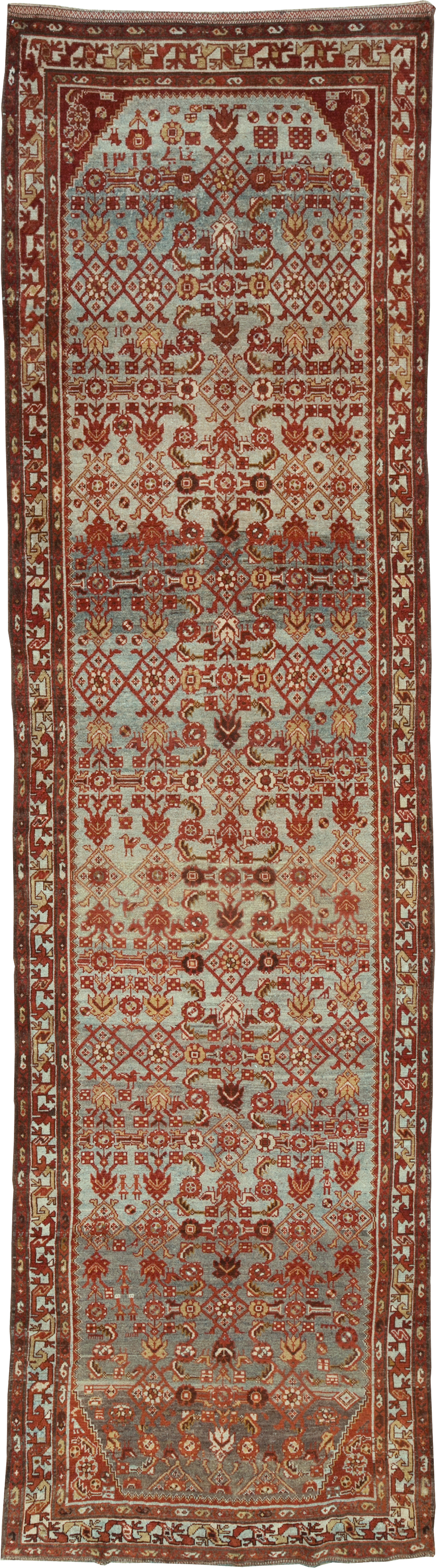 Vintage Persian Malayer Wide Gallery Runner, No.29886 - Galerie Shabab