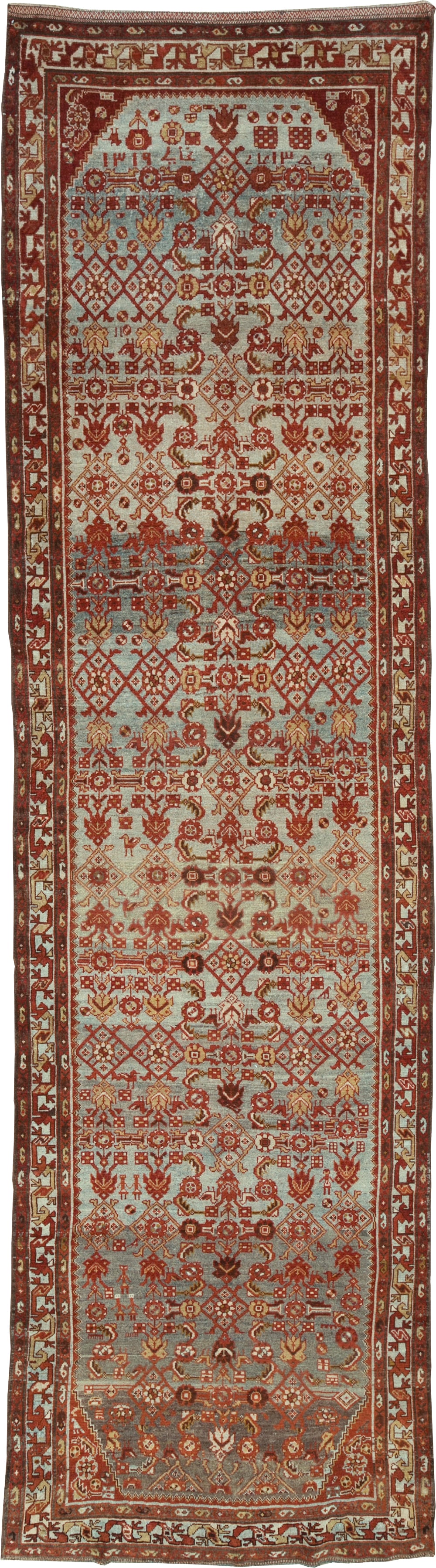 Vintage Persian Malayer Wide Gallery Runner, No.29886 - Galerie Shabab