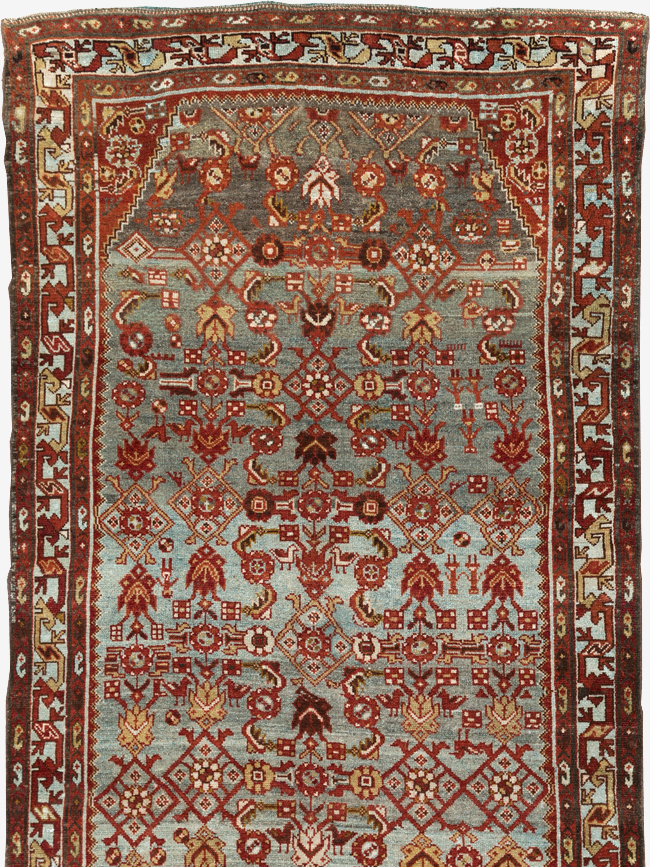 Vintage Persian Malayer Wide Gallery Runner, No.29886 - Galerie Shabab