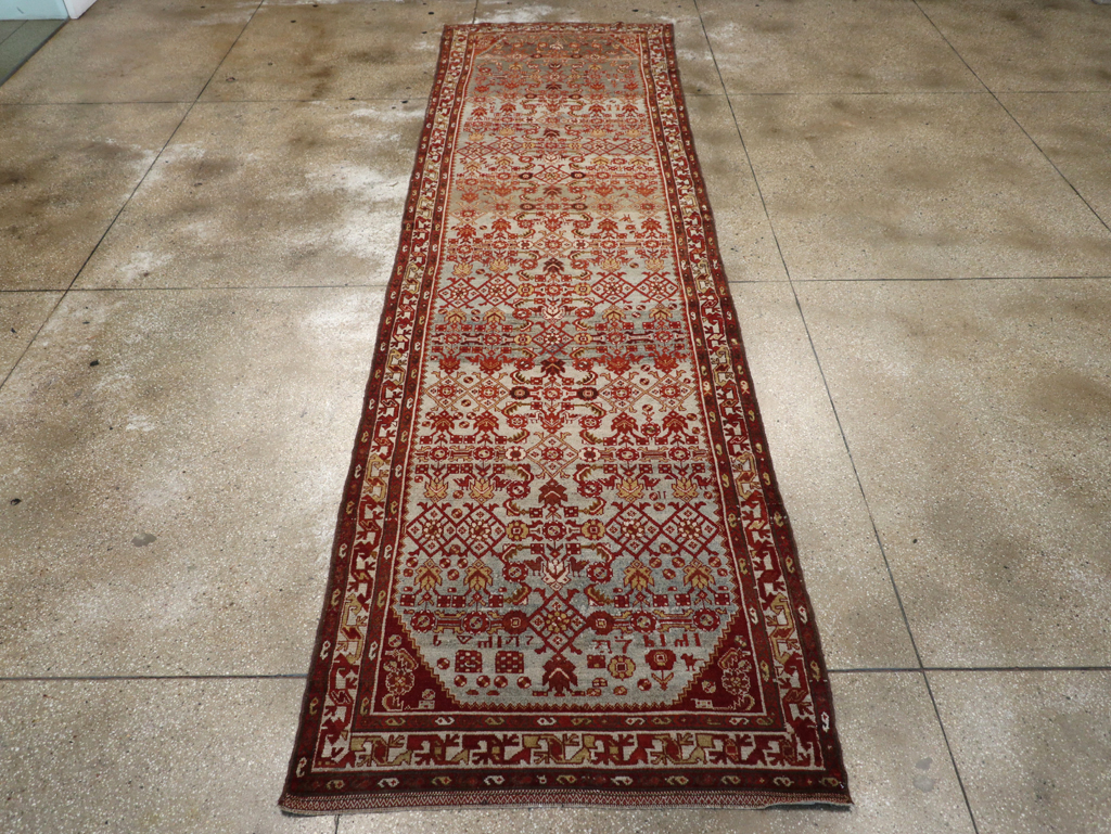 Vintage Persian Malayer Wide Gallery Runner, No.29886 - Galerie Shabab