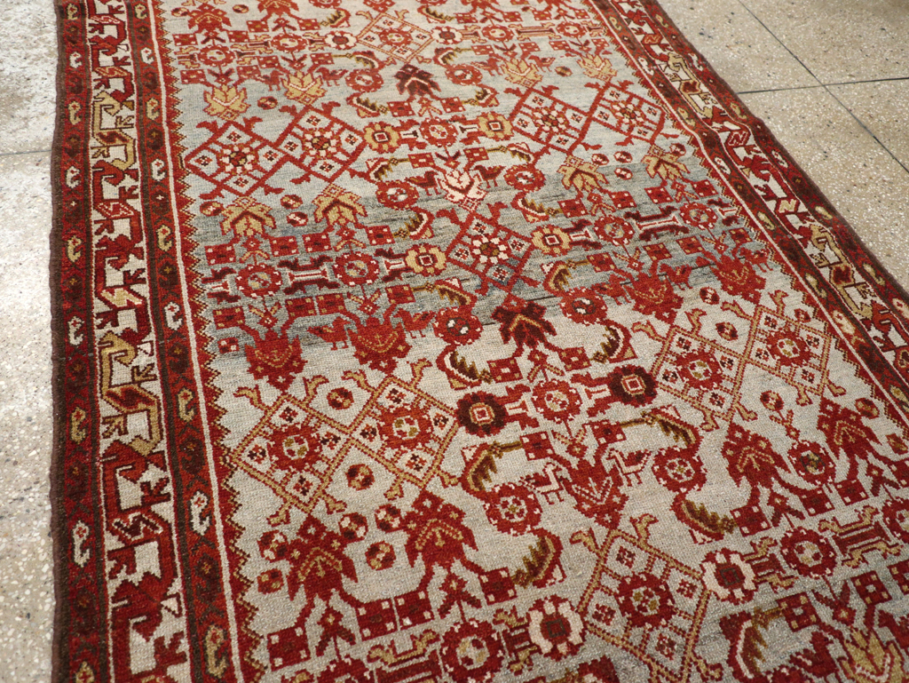 Vintage Persian Malayer Wide Gallery Runner, No.29886 - Galerie Shabab