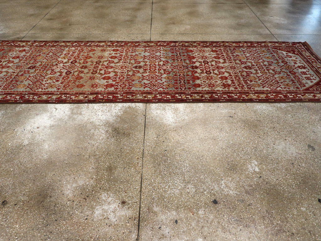 Vintage Persian Malayer Wide Gallery Runner, No.29886 - Galerie Shabab