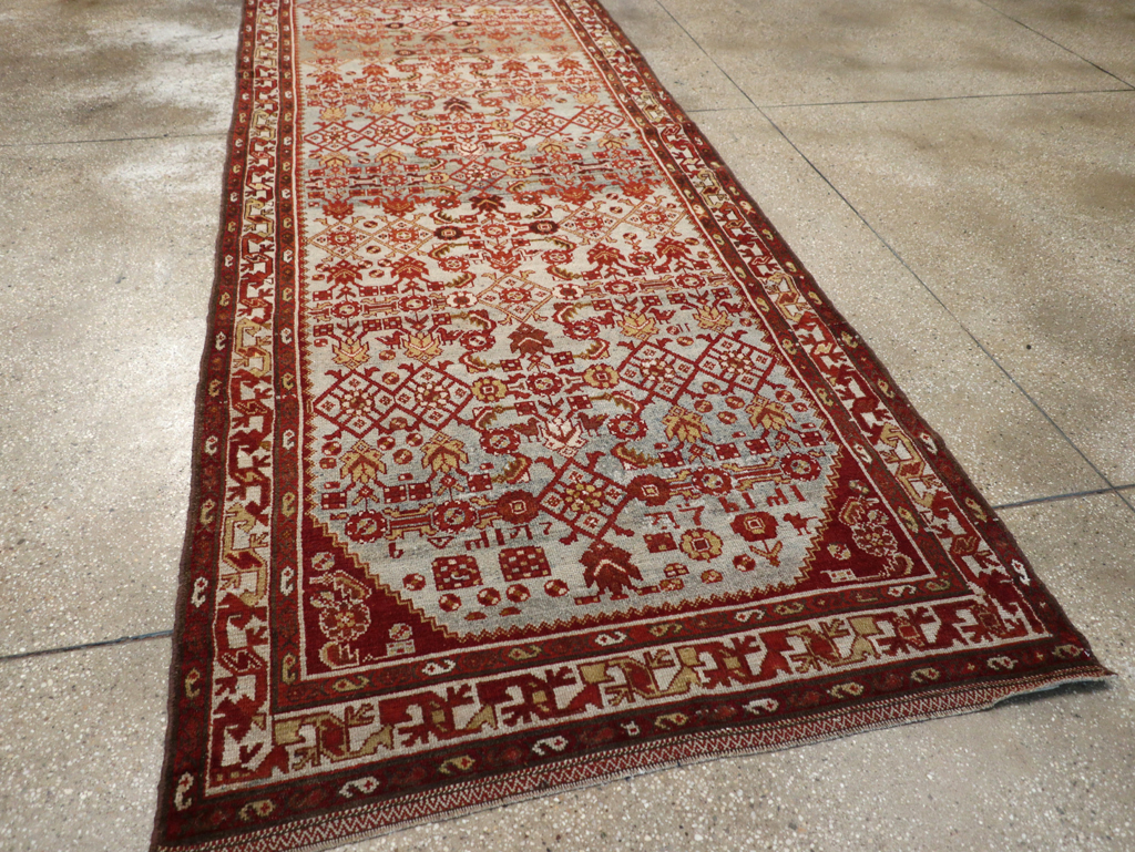 Vintage Persian Malayer Wide Gallery Runner, No.29886 - Galerie Shabab