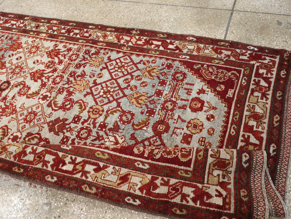 Vintage Persian Malayer Wide Gallery Runner, No.29886 - Galerie Shabab