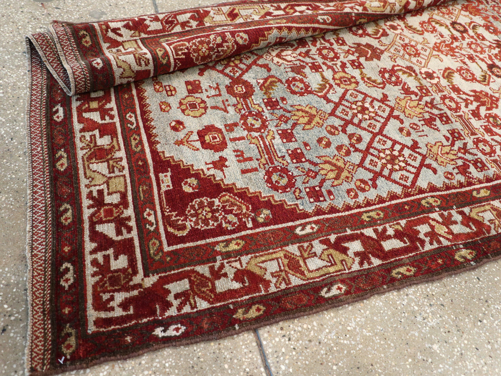 Vintage Persian Malayer Wide Gallery Runner, No.29886 - Galerie Shabab