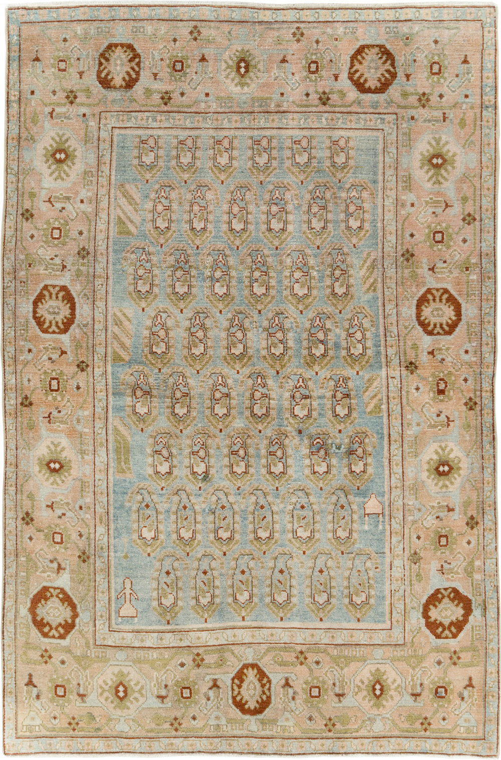 Vintage Persian Malayer Accent Rug, No.29892 - Galerie Shabab