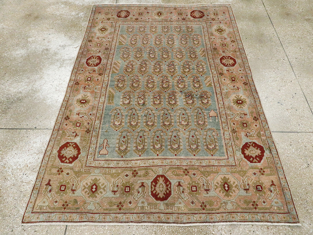 Vintage Persian Malayer Accent Rug, No.29892 - Galerie Shabab