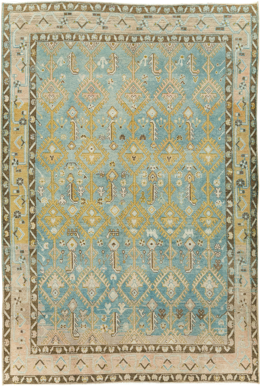 Vintage Persian Malayer Accent Rug, No.29904 - Galerie Shabab