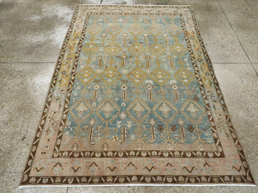 Vintage Persian Malayer Accent Rug, No.29904 - Galerie Shabab