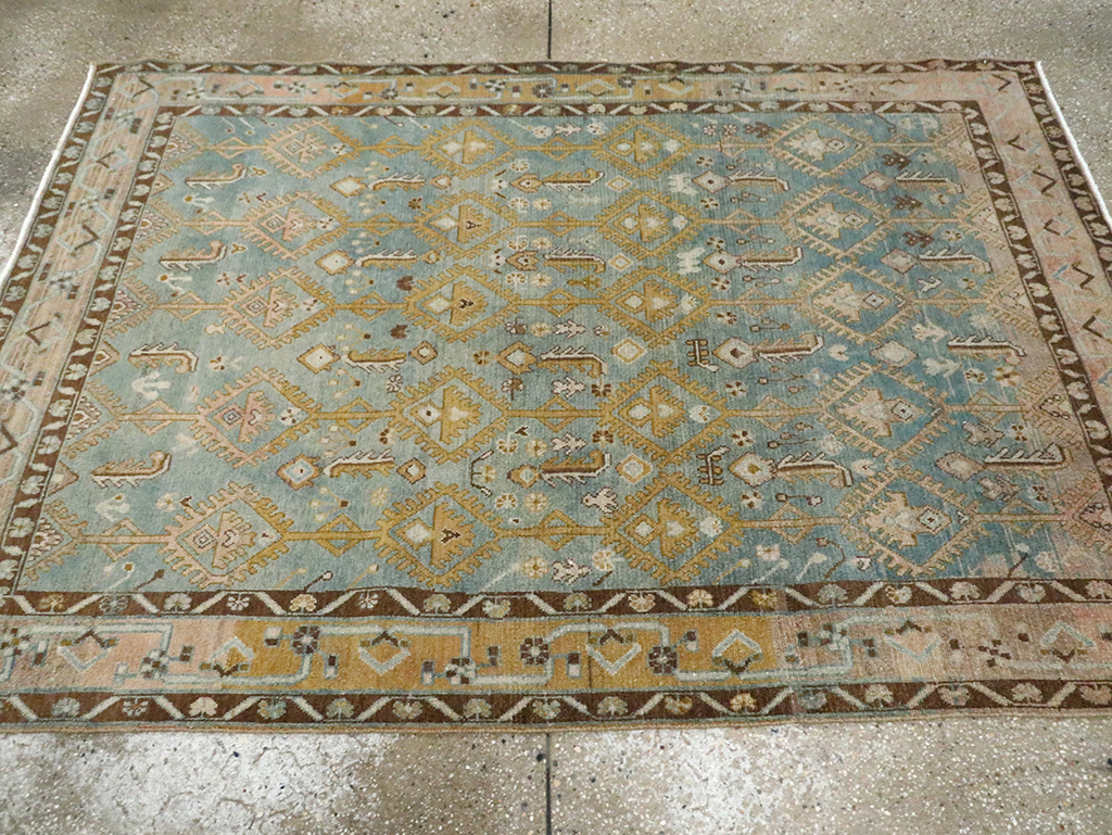 Vintage Persian Malayer Accent Rug, No.29904 - Galerie Shabab