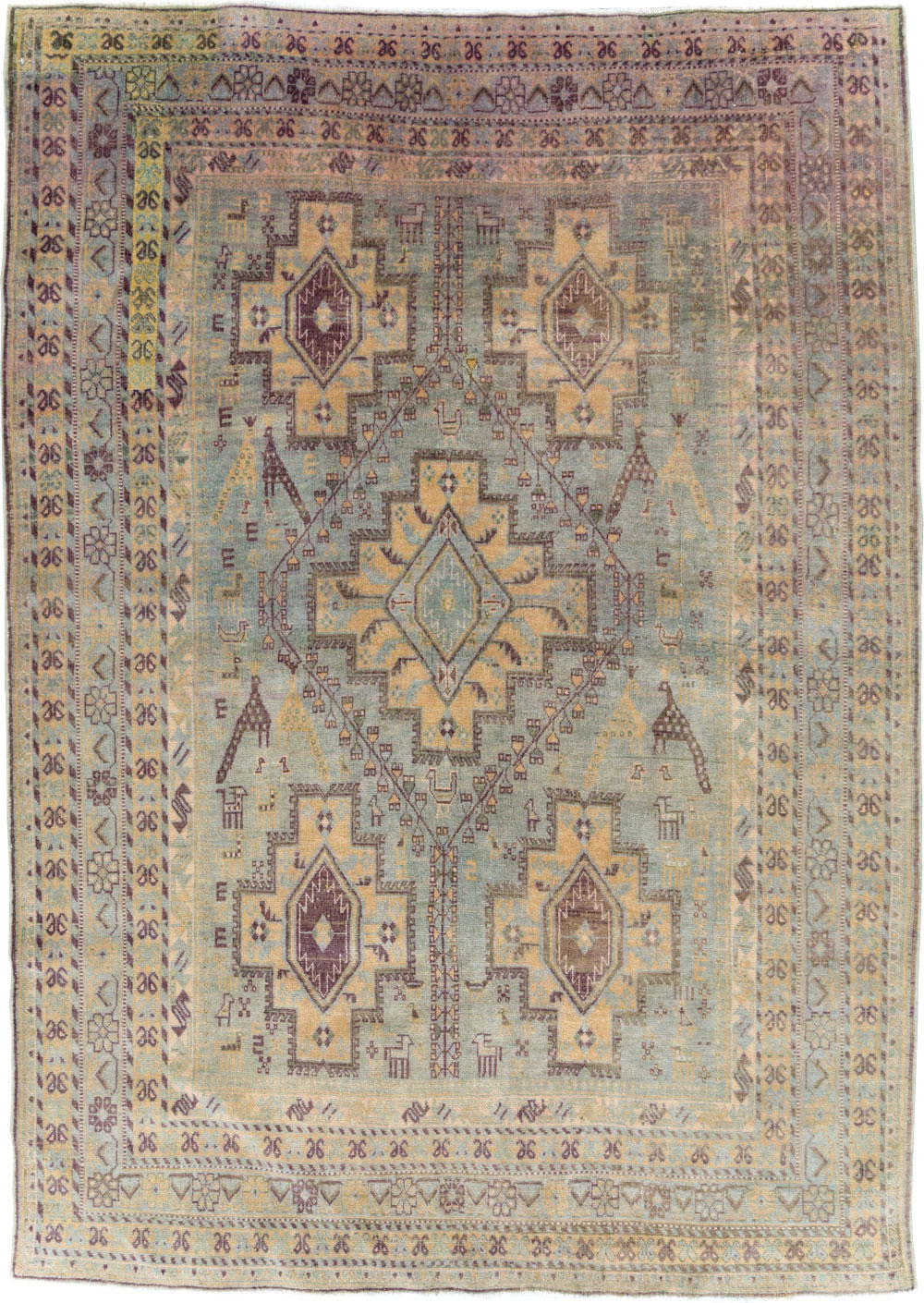 Vintage Persian Afshar Accent Rug, No.29931 - Galerie Shabab