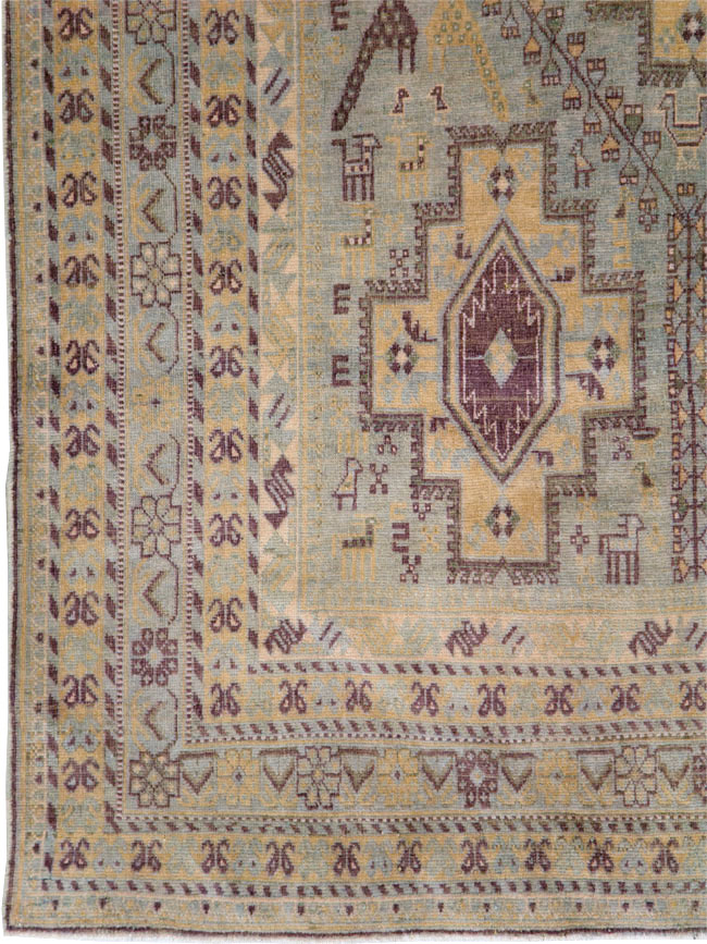 Vintage Persian Afshar Accent Rug, No.29931 - Galerie Shabab