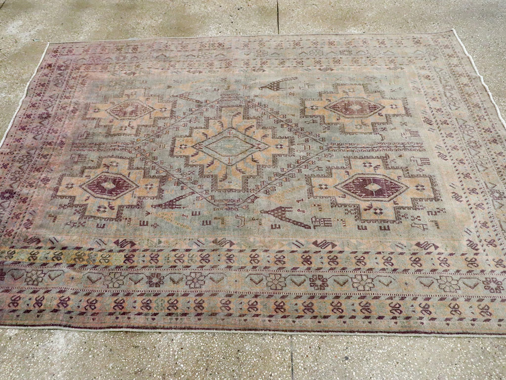 Vintage Persian Afshar Accent Rug, No.29931 - Galerie Shabab