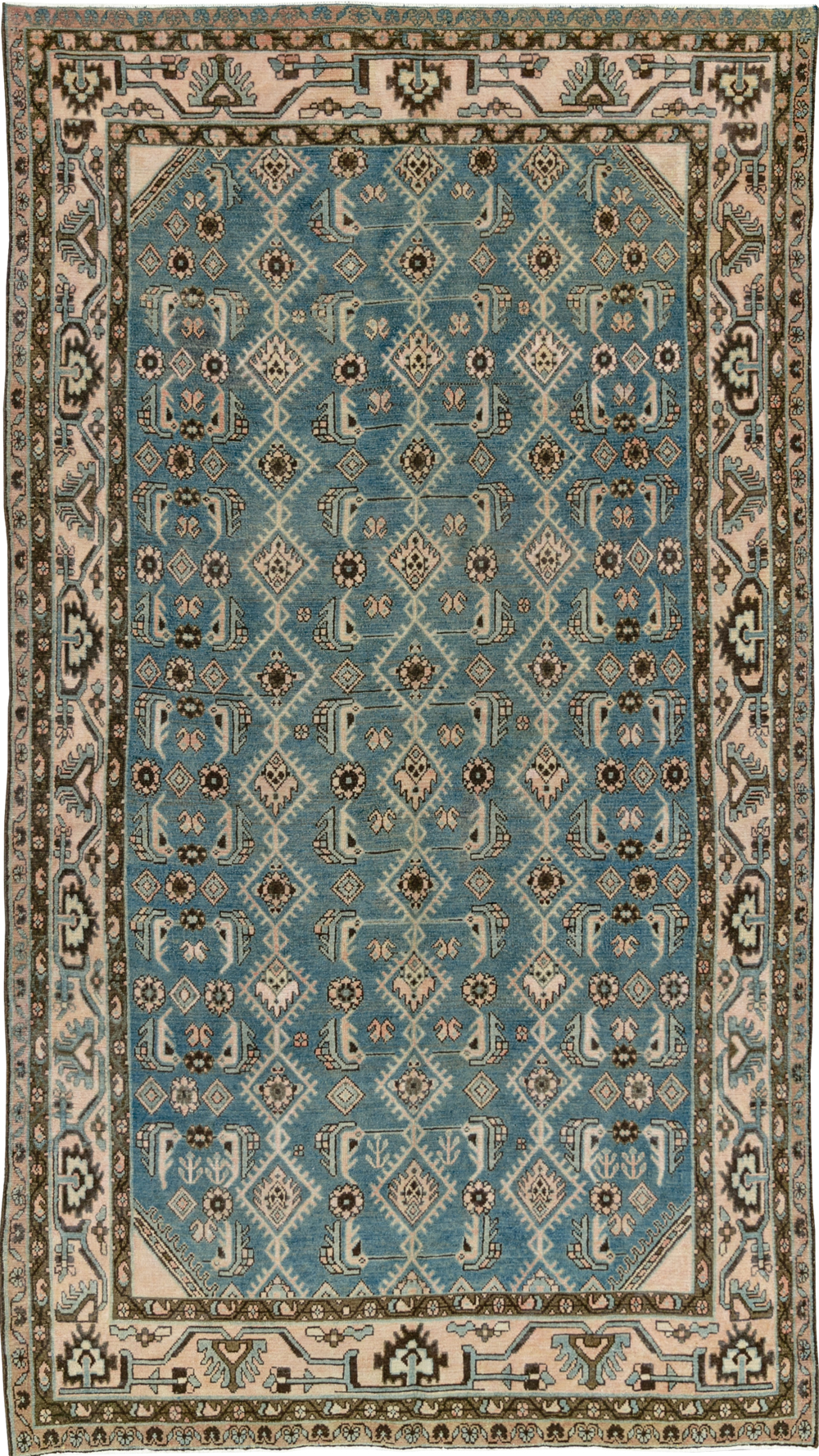 Vintage Persian Malayer Accent Rug, No.29947 - Galerie Shabab