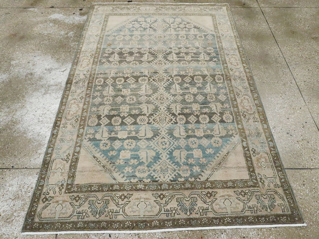Vintage Persian Malayer Accent Rug, No.29950 - Galerie Shabab
