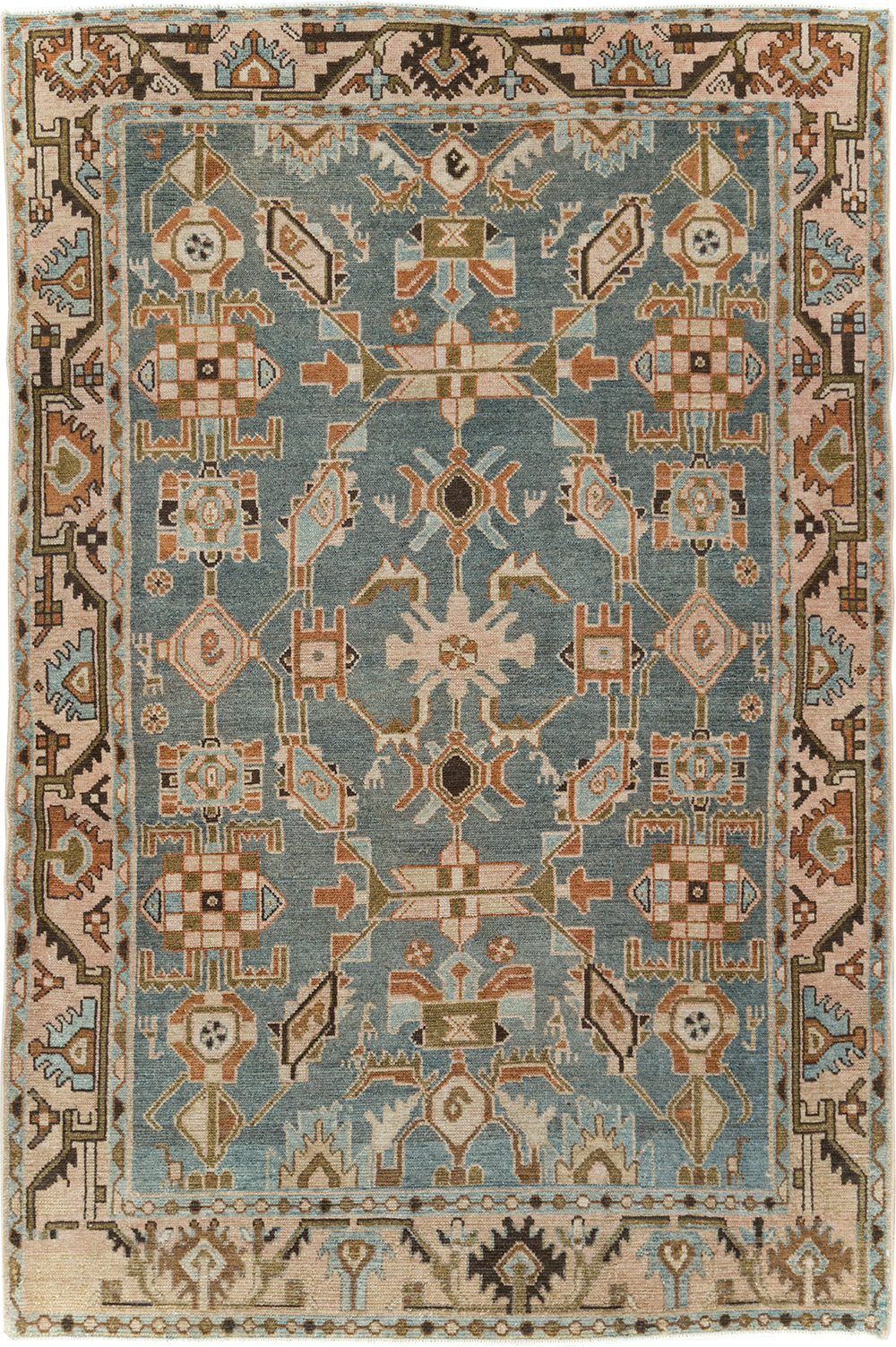 Vintage Persian Malayer Accent Rug, No.29964 - Galerie Shabab