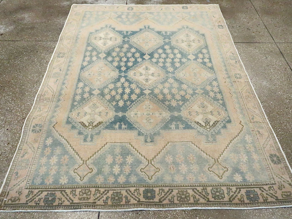 Vintage Persian Afshar Accent Rug, No.29969 - Galerie Shabab