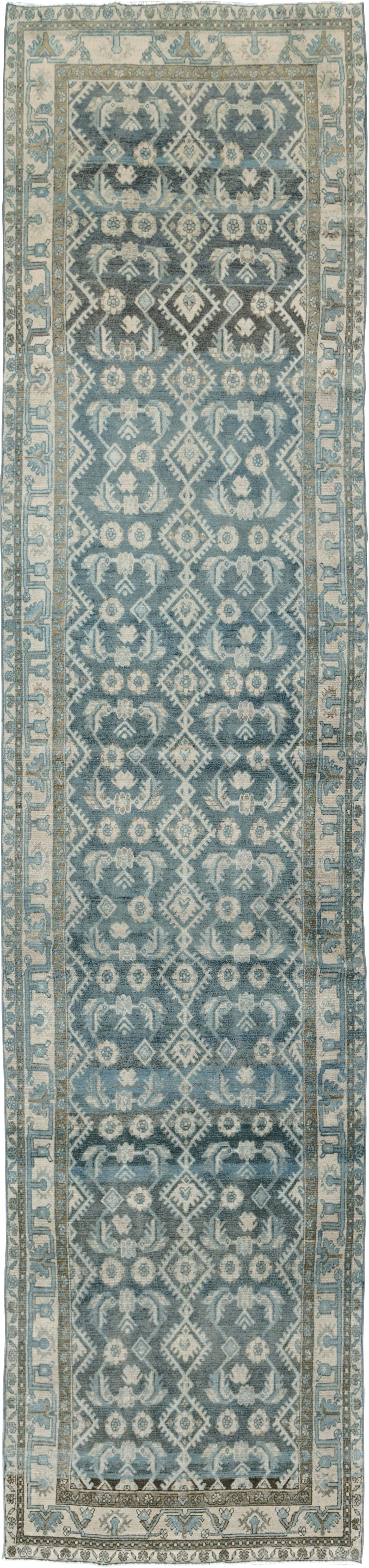Vintage Persian Malayer Wide Gallery Runner, No.29972 - Galerie Shabab