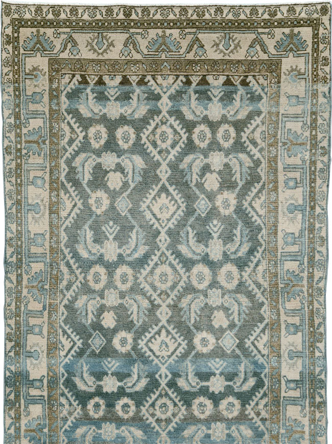 Vintage Persian Malayer Wide Gallery Runner, No.29972 - Galerie Shabab