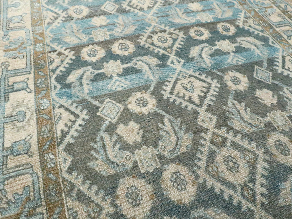 Vintage Persian Malayer Wide Gallery Runner, No.29972 - Galerie Shabab