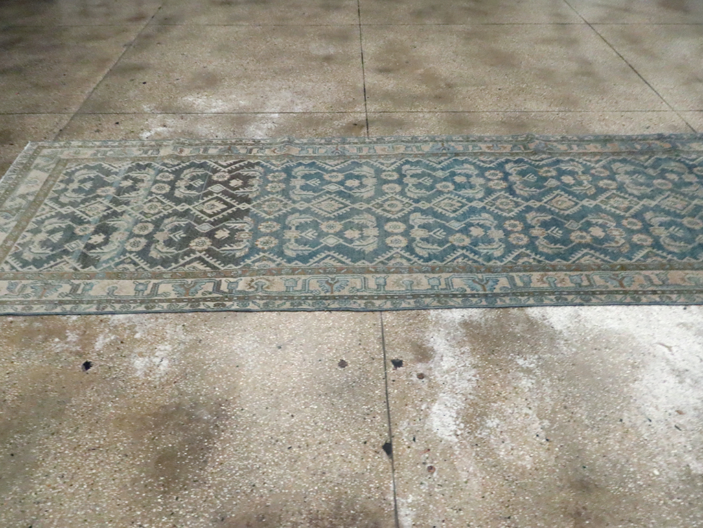 Vintage Persian Malayer Wide Gallery Runner, No.29972 - Galerie Shabab