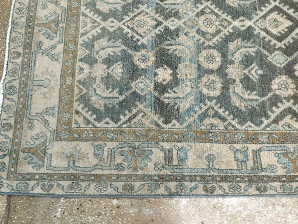 Vintage Persian Malayer Wide Gallery Runner, No.29972 - Galerie Shabab